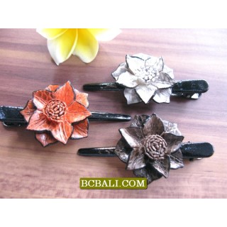 Snake Leather Hair Accessories Flowers Tropical